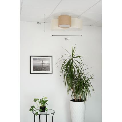 Brilagi - Ceiling light SPIDER 3xE27/15W/230V beige/creamy