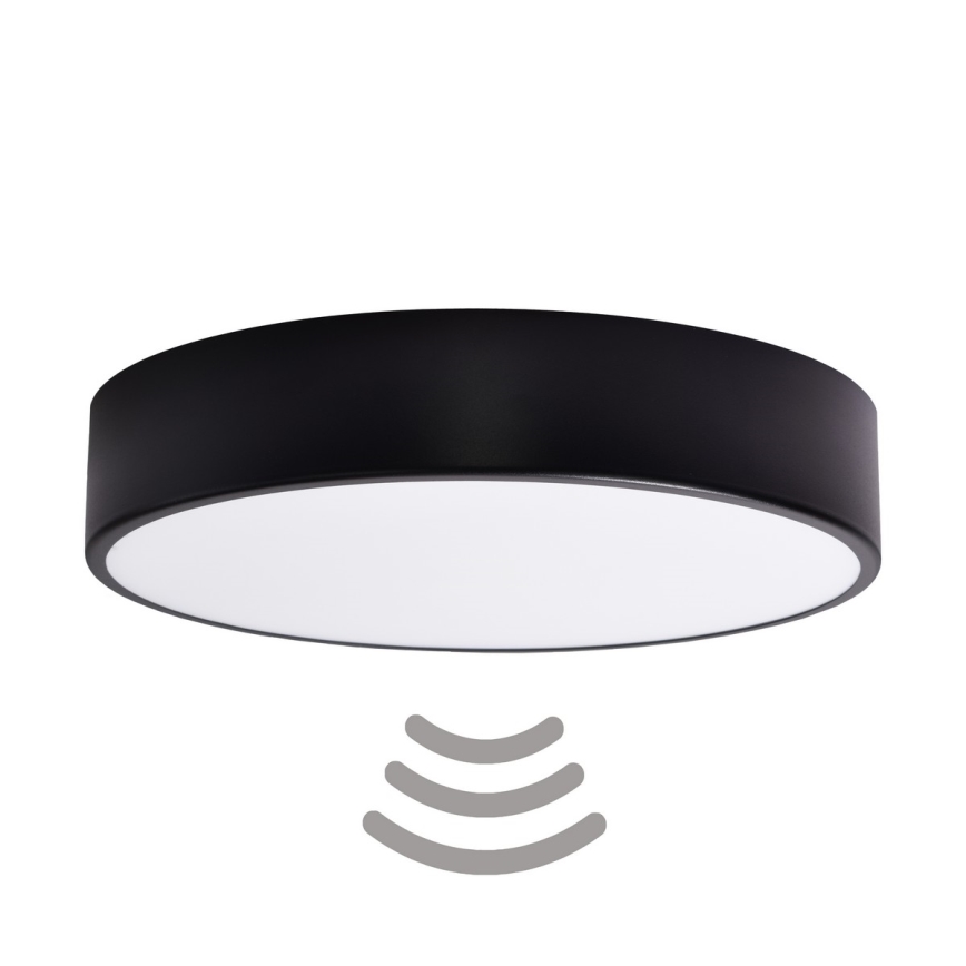 Brilagi - Ceiling light with sensor CLARE 3xE27/24W/230V d. 40 cm black