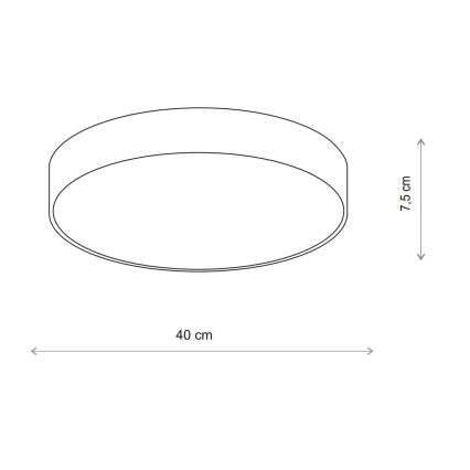Brilagi - Ceiling light with sensor CLARE 3xE27/40W/230V d. 40 cm beige