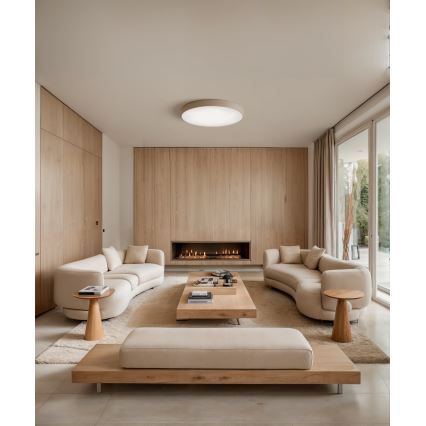 Brilagi - Ceiling light with sensor CLARE 5xE27/24W/230V d. 60 cm beige