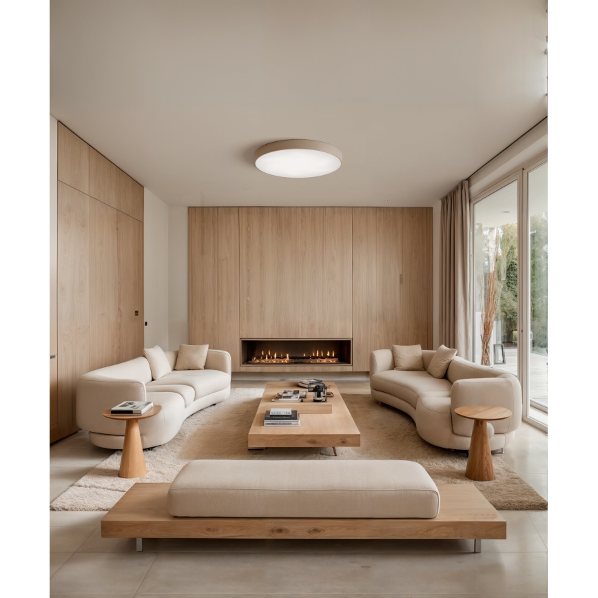 Brilagi - Ceiling light with sensor CLARE 5xE27/24W/230V d. 60 cm beige