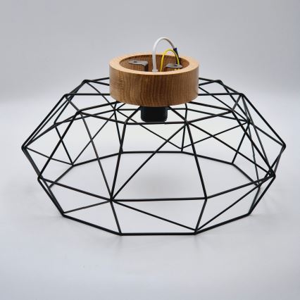 Brilagi - WOODY BASKET Ceiling light 1xE27/60W/230V Ø 40 cm Oak