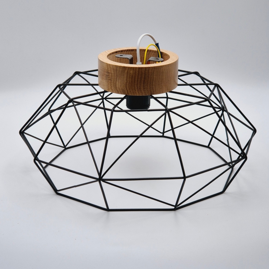 Brilagi - WOODY BASKET Ceiling light 1xE27/60W/230V Ø 40 cm Oak