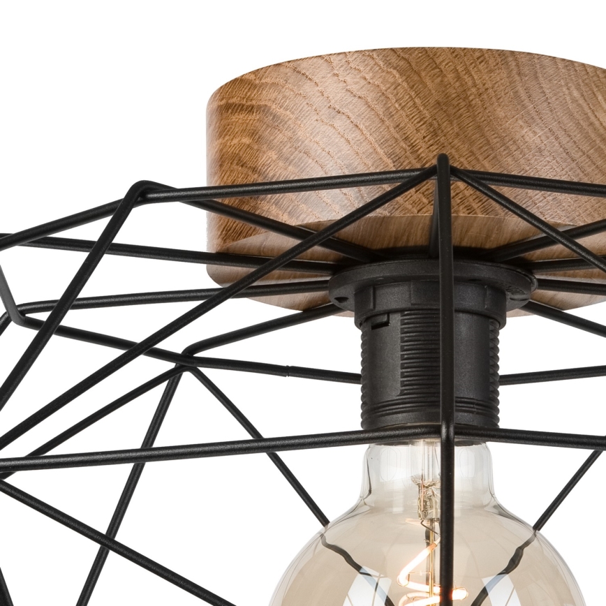 Brilagi - WOODY BASKET Ceiling light 1xE27/60W/230V Ø 40 cm Oak