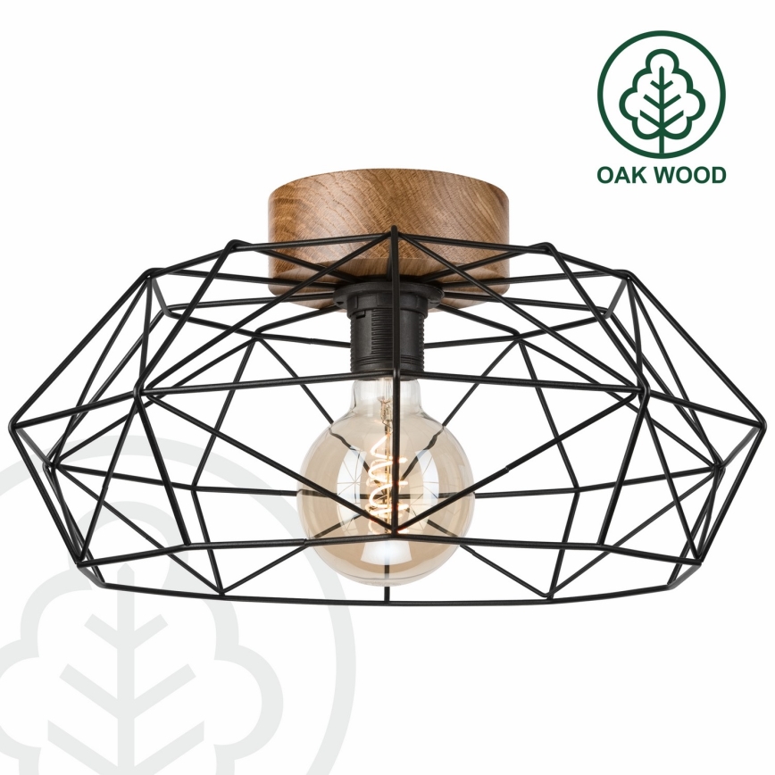 Brilagi - Ceiling light WOODY BASKET 1xE27/60W/230V oak walnut