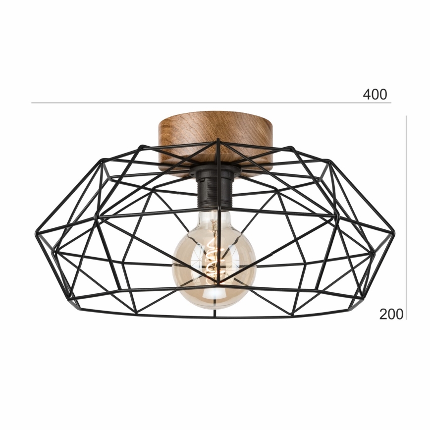 Brilagi - Ceiling light WOODY BASKET 1xE27/60W/230V oak walnut