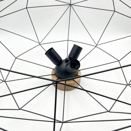 Brilagi - Ceiling light WOODY BASKET 3xE27/60W/230V dia. 80 cm oak