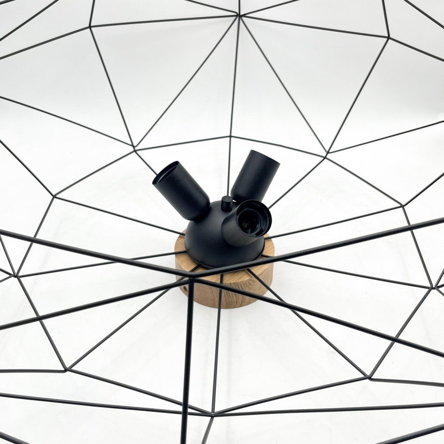 Brilagi - Ceiling light WOODY BASKET 3xE27/60W/230V dia. 80 cm oak