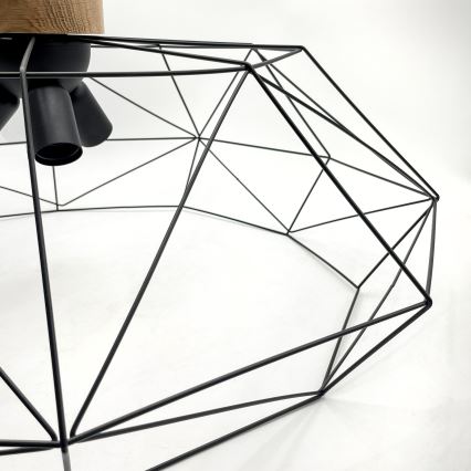 Brilagi - Ceiling light WOODY BASKET 3xE27/60W/230V dia. 80 cm oak