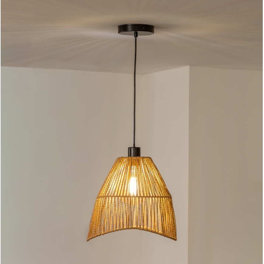 Brilagi - CERIA BOHO LED Cable Pendant, 1xE27/40W/230V, Ø 30 cm, Brown