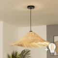 BRILAGI - CERIA BOHO LED cable pendant lamp, 1x E27/40W/230V, Ø 70 cm, rattan