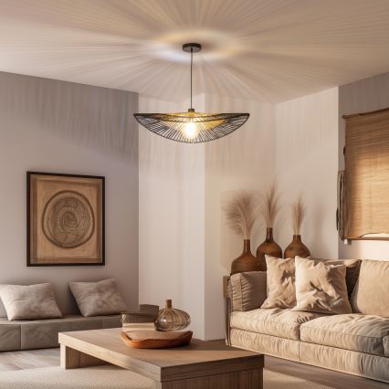 Brilagi - CERIA BOHO LED cord pendant 1x E27/40W/230V Ø 80 cm black/brown