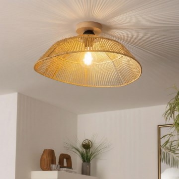 Brilagi - CERIA BOHO LED Flush-Mount Ceiling Light 1xE27/40W/230V Ø 50 cm Brown/Oak