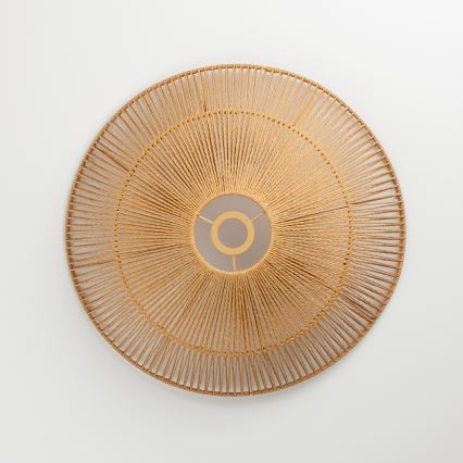 Brilagi - CERIA BOHO LED Flush-Mount Ceiling Light 1xE27/40W/230V Ø 50 cm Brown/Oak