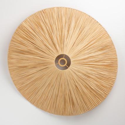 Brilagi - CERIA BOHO LED Flush-Mount Chandelier 1xE27/40W/230V Ø 80 cm Raffia/Oak