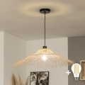 BRILAGI - CERIA BOHO LED pendant lamp on a cord, 1xE27/40W/230V, Ø 70 cm, bamboo