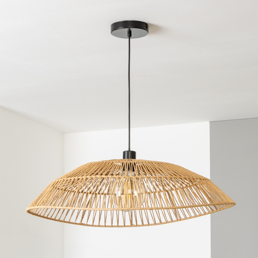 Brilagi - CERIA BOHO LED Pendant Lamp on Cable, 1x E27/40W/230V, Ø 70 cm, Brown