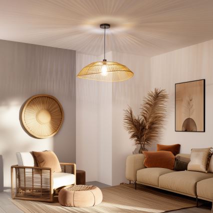 Brilagi - CERIA BOHO LED Pendant Lamp on Cable, 1x E27/40W/230V, Ø 70 cm, Brown