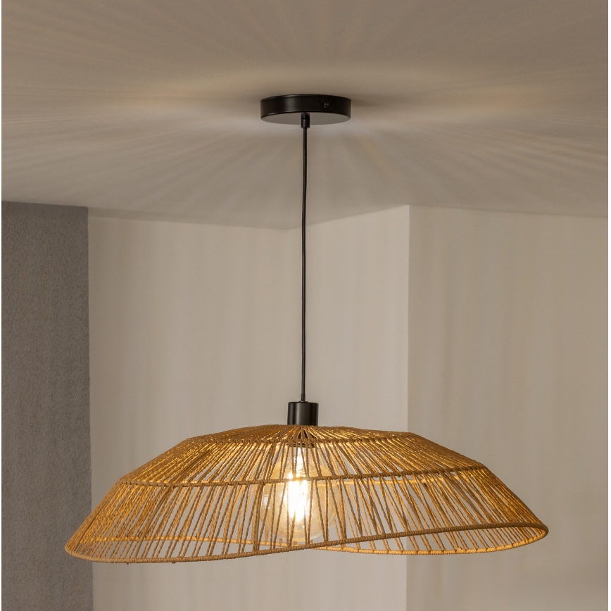 Brilagi - CERIA BOHO LED Pendant Lamp on Cable, 1x E27/40W/230V, Ø 70 cm, Brown