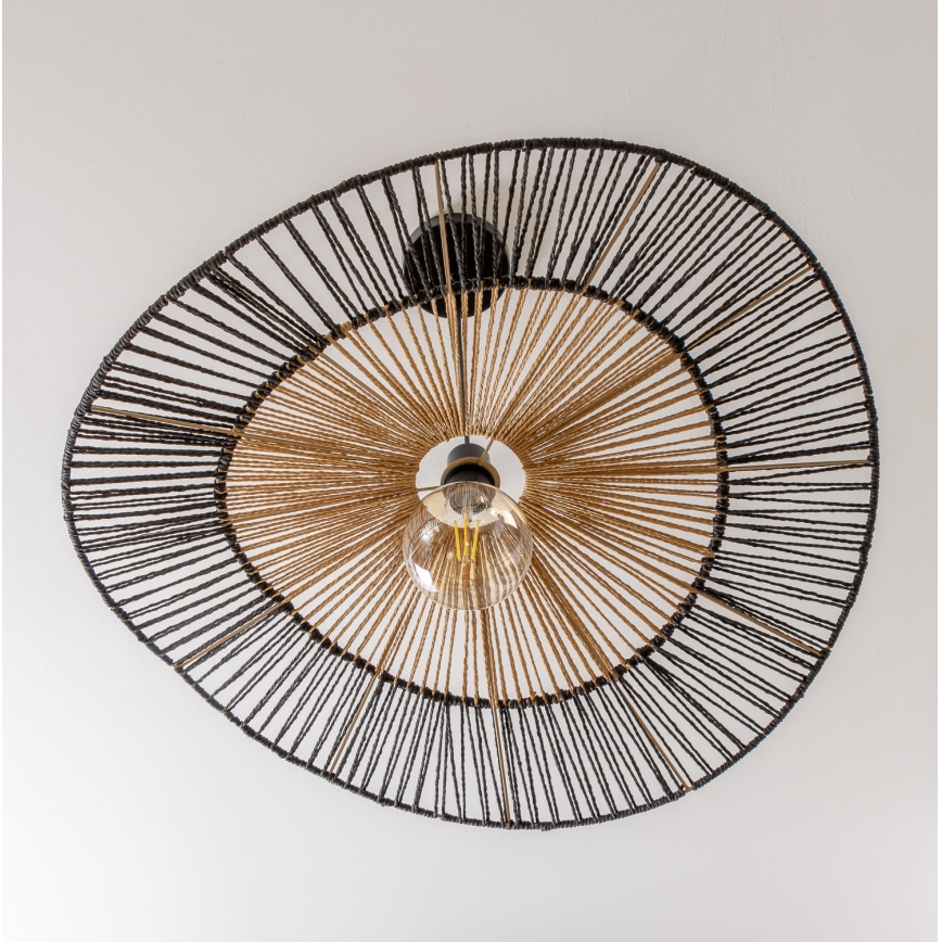 Brilagi - CERIA BOHO LED Pendant Lamp on Cable 1xE27/40W/230V Ø 50 cm black/brown