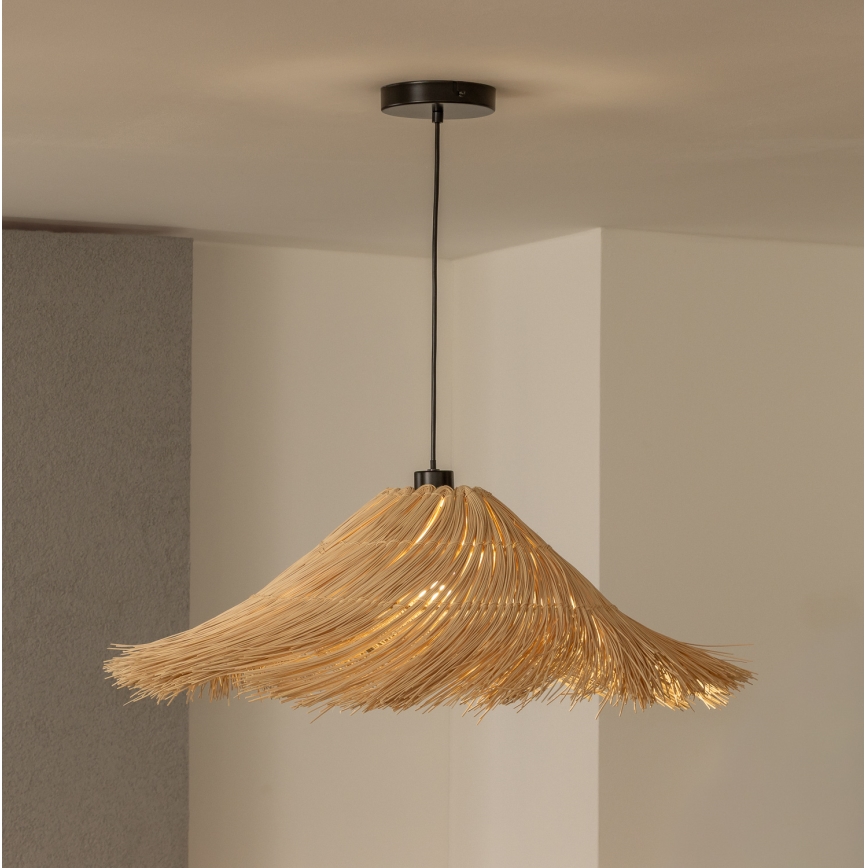 Brilagi - CERIA BOHO LED Pendant Lamp on Cord 1xE27/40W/230V Ø 100 cm Rattan