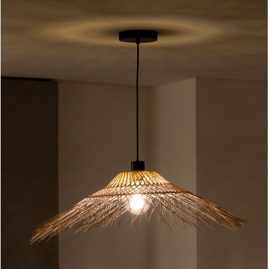 Brilagi - CERIA BOHO LED pendant light on cable 1xE27/40W/230V, diam. 100 cm, bamboo