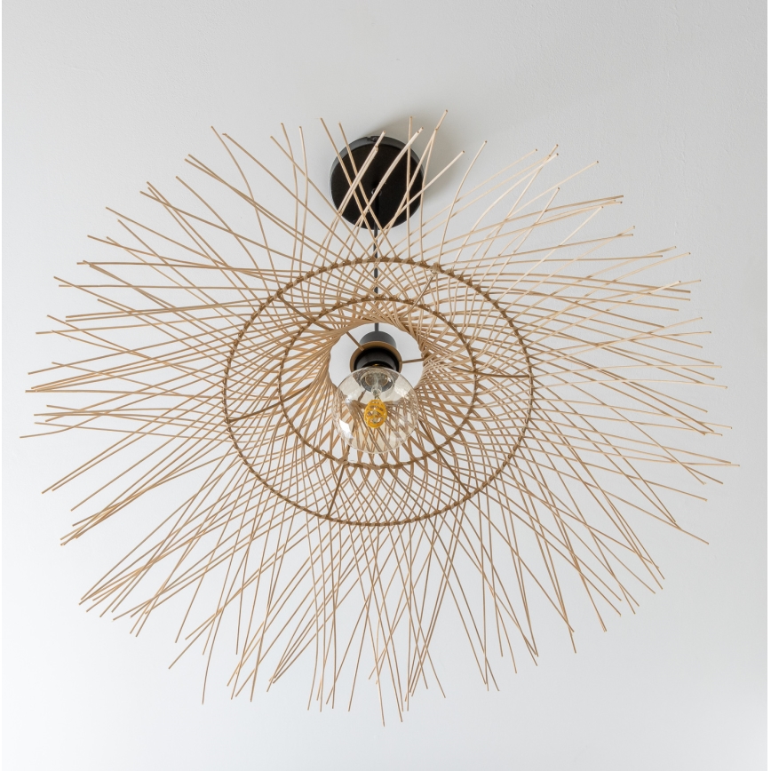 Brilagi - CERIA BOHO LED pendant light on cable 1xE27/40W/230V, diam. 100 cm, bamboo