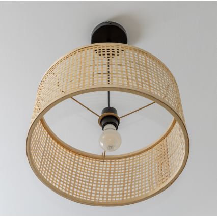 Brilagi - CERIA BOHO LED Pendant Light on Cable 1xE27/40W/230V Ø 25 cm Bamboo