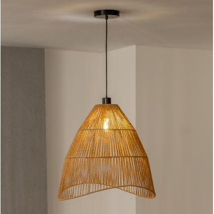 Brilagi - CERIA BOHO LED pendant light on cable 1xE27/40W/230V Ø 70 cm brown