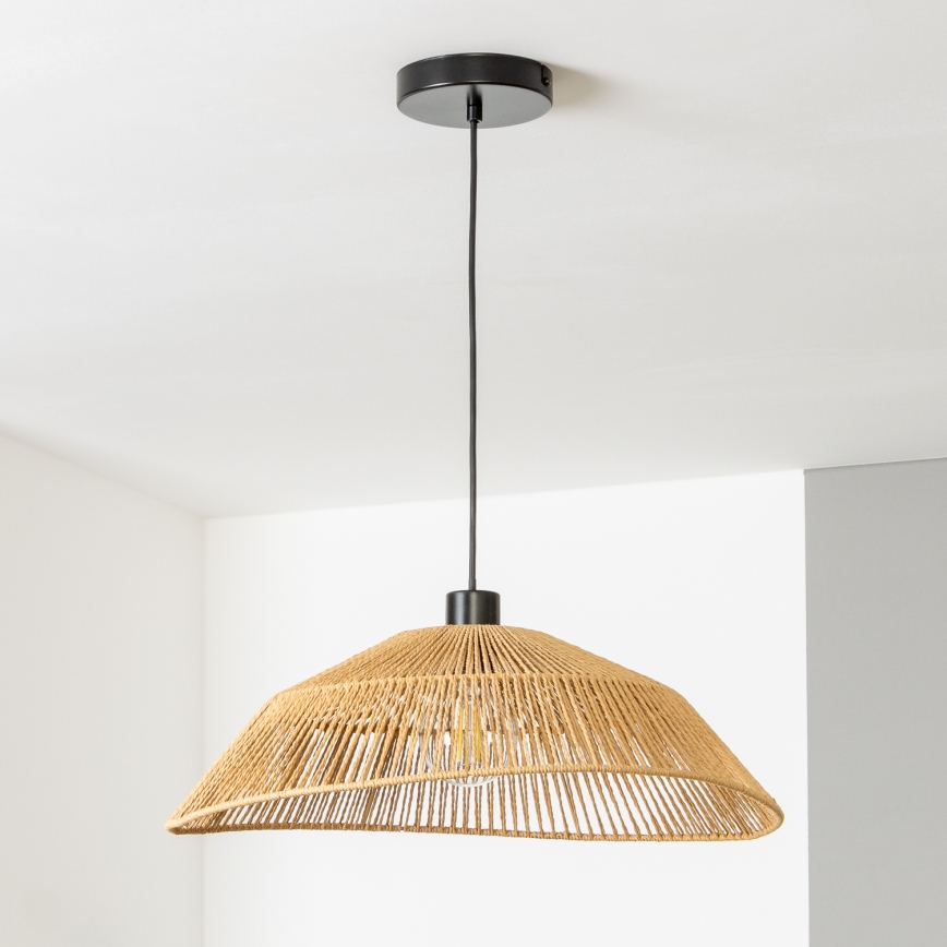 Brilagi - CERIA BOHO LED pendant light suspended on cable, 1x E27/40W/230V, Ø 50 cm, brown