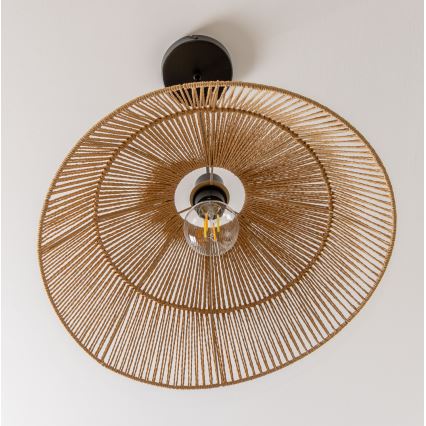 Brilagi - CERIA BOHO LED pendant light suspended on cable, 1x E27/40W/230V, Ø 50 cm, brown
