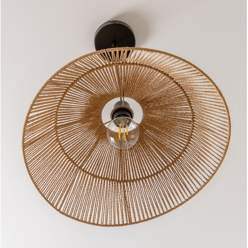 Brilagi - CERIA BOHO LED pendant light suspended on cable, 1x E27/40W/230V, Ø 50 cm, brown