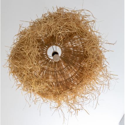 Brilagi - CERIA BOHO LED Pendant on Cable 1xE27/40W/230V Ø 60 cm raffia