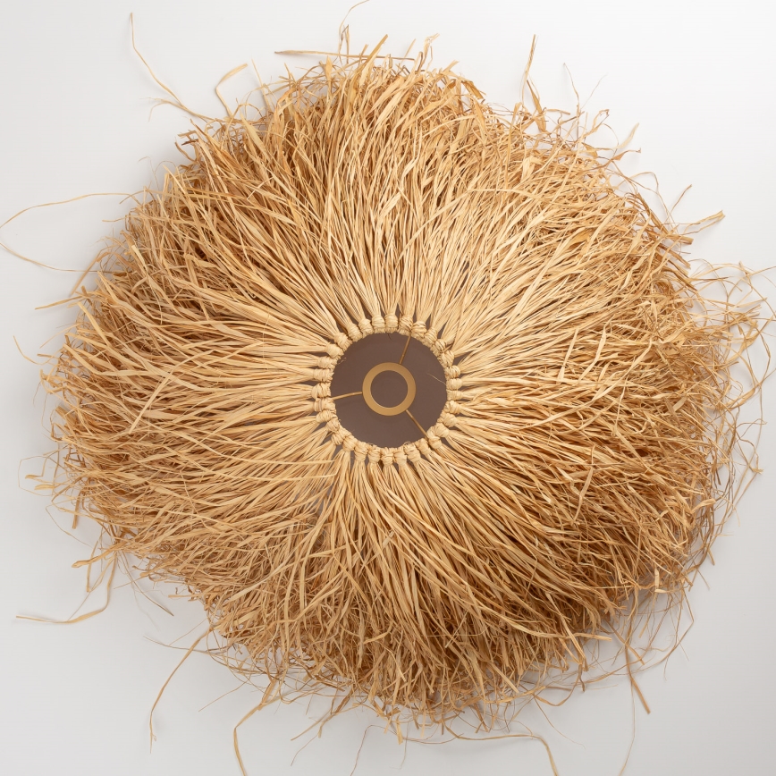 Brilagi - CERIA BOHO LED Pendant on Cable 1xE27/40W/230V Ø 60 cm raffia