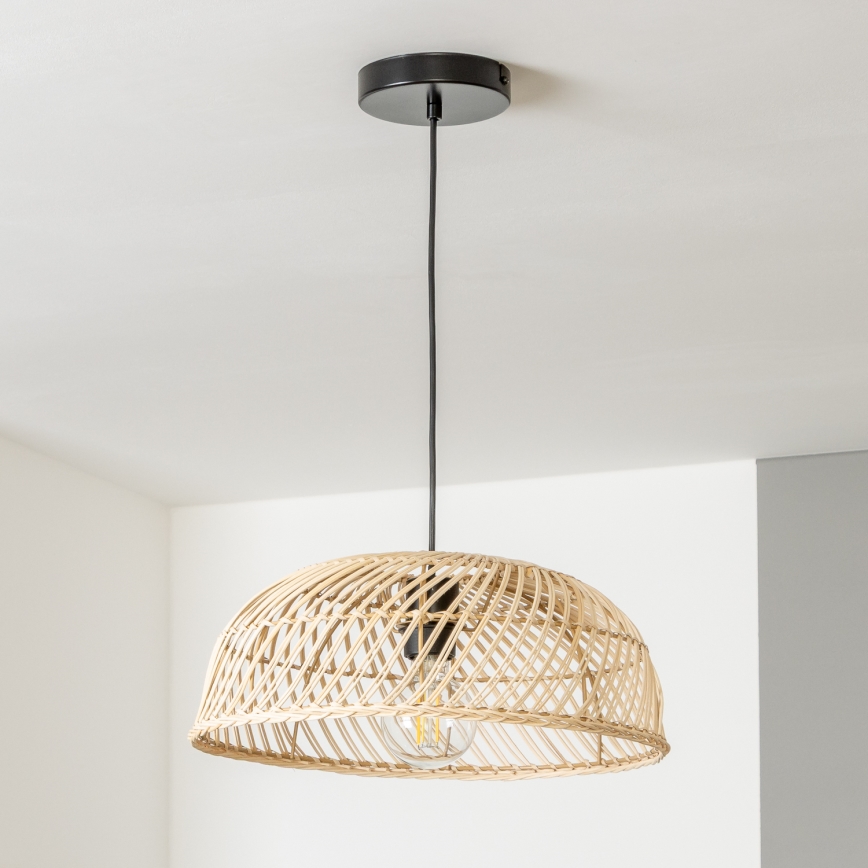 Brilagi - CERIA BOHO LED Pendant on Cable 1xE27/40W/230V Ø 60 cm Rattan