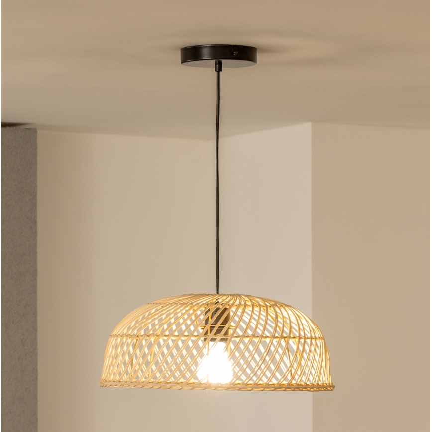 Brilagi - CERIA BOHO LED Pendant on Cable 1xE27/40W/230V Ø 60 cm Rattan