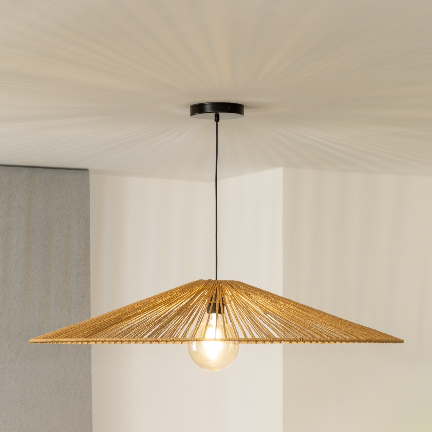 Brilagi - CERIA BOHO LED pendant on cable 1xE27/40W/230V Ø 90 cm brown