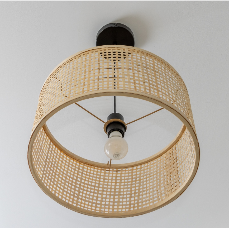 Brilagi - CERIA BOHO LED pendant on cord, 1x E27/40W/230V, Ø 40 cm, bamboo