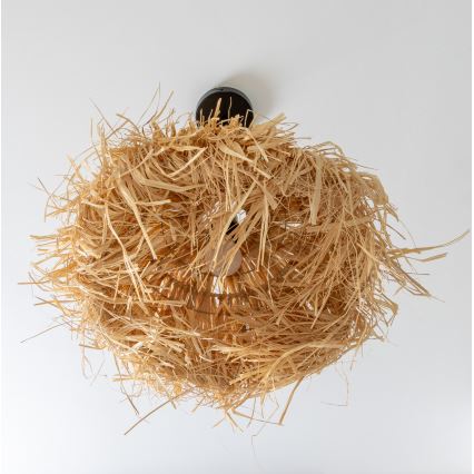 Brilagi - CERIA BOHO LED Pendant on Cord 1x E27/40W/230V Ø 40 cm Raffia