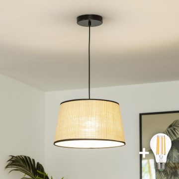 Brilagi - CERIA LED cable-hung pendant light 1xE27/40W/230V Ø 35 cm beige