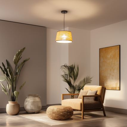 Brilagi - CERIA LED cable-hung pendant light 1xE27/40W/230V Ø 35 cm beige