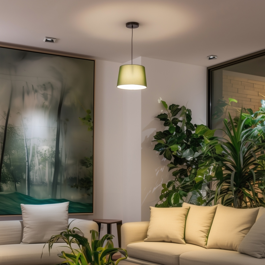 Brilagi - CERIA LED cable pendant 1xE27/40W/230V Ø 30 cm green