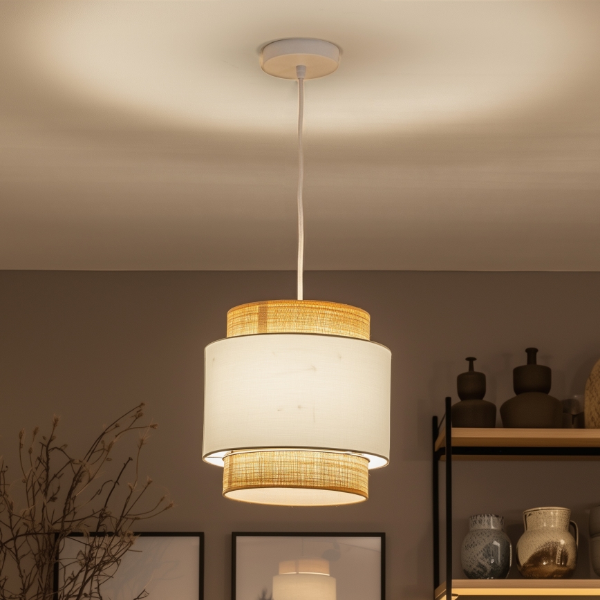 BRILAGI - CERIA LED cable pendant light 1xE27/40W/230V Ø 30 cm beige/white