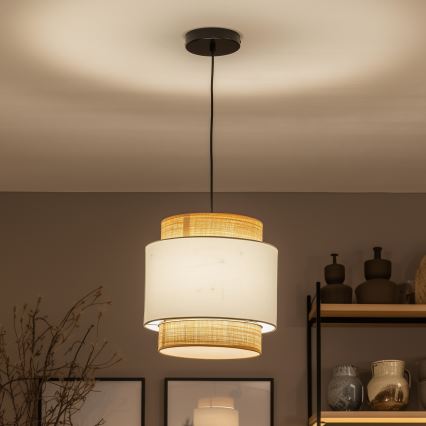 Brilagi - CERIA LED Cable Pendant Light 1xE27/40W/230V Ø 30 cm black/beige/white