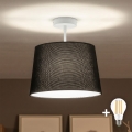 Brilagi - CERIA LED Flush Ceiling Light 1xE27/60W/230V Ø 30 cm White/Black