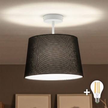 Brilagi - CERIA LED Flush Ceiling Light 1xE27/60W/230V Ø 30 cm White/Black