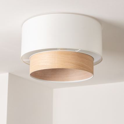 Brilagi - CERIA LED Flush-Mount Ceiling Light 1x E27/40W/230V Ø 50 cm White/Beige