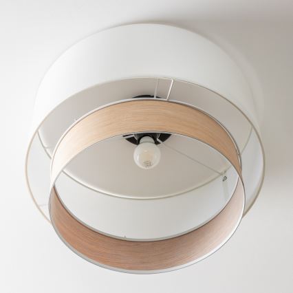 Brilagi - CERIA LED Flush-Mount Ceiling Light 1x E27/40W/230V Ø 50 cm White/Beige