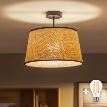 Brilagi - CERIA LED Flush-Mount Ceiling Light, 1x E27/60W/230V, Ø 35 cm, black/beige