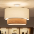 Brilagi - CERIA LED Flush-Mount Ceiling Light 1x E27 / 60W / 230V Ø 50 cm White/Beige